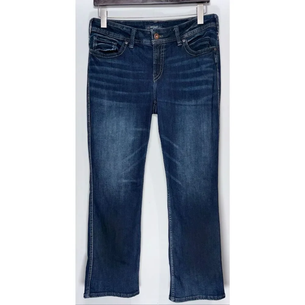 Silver suki slim boot cut jeans size 18/31